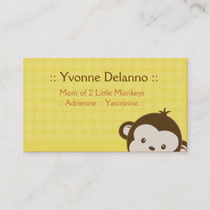 Trendy Yellow Monkey Business / Mummy Calling Card