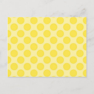 Trendy Yellow Polka Dots Pattern Citrus Fun Gifts Postcard