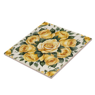 Trendy Yellow Rose Beautiful Collection Tile