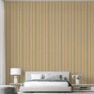 Trendy yellow striped  wallpaper