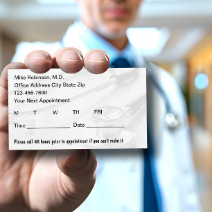 Trendy Yet Simple Medical Appointment Cards