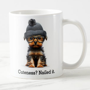 Trendy Yorkie With Cool Hipster Vibes Coffee Mug