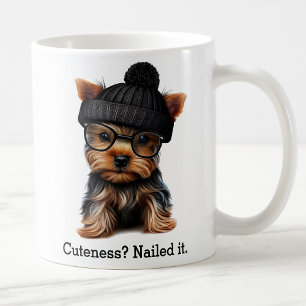 Trendy Yorkie With Cool Hipster Vibes Coffee Mug