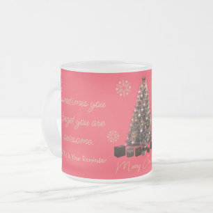 Trendy You Are Awesome Merry Christmas Frosted Glass Coffee Mug