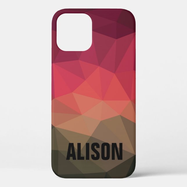 Trendy youthful bold ombre custom name Case-Mate iPhone case (Back)