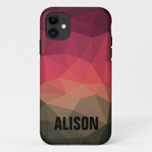 Trendy youthful bold ombre custom name iPhone 11 case