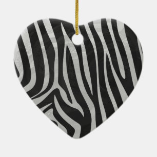Trendy Zebra Animal Print Pattern created by Imagi Ceramic Tree Decoration