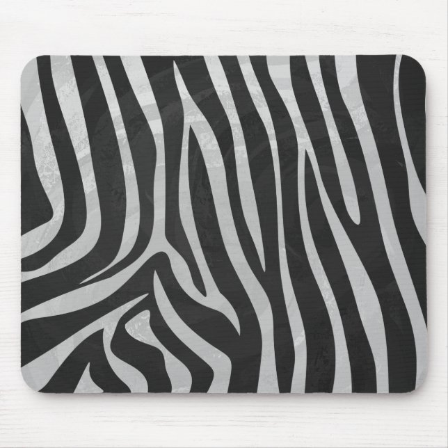 Trendy Zebra Animal Print Pattern created by Imagi Mouse Mat (Front)