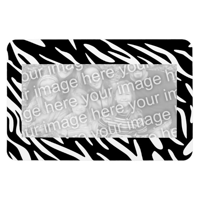 Trendy Zebra Flexible 4 x 6 Magnetic Photo Frame Magnet (Horizontal)