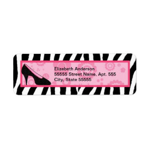 Trendy Zebra Girly Pink Shoes With Name