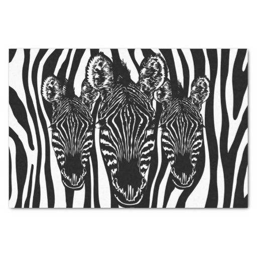 Image of Trendy Zebra Herd Handmade Leather Personal Tissue Paper