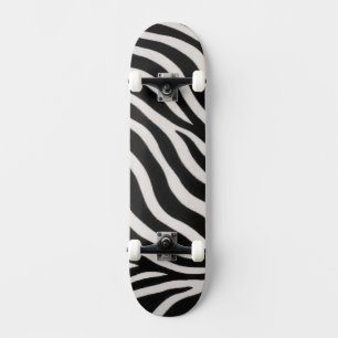 Trendy Zebra Pattern Unique Stylish Skateboard