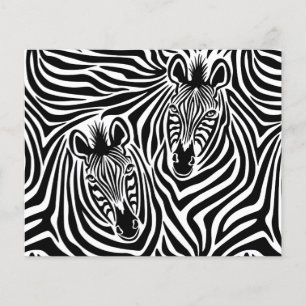 Trendy Zebra Print Black And White Pattern Flyer
