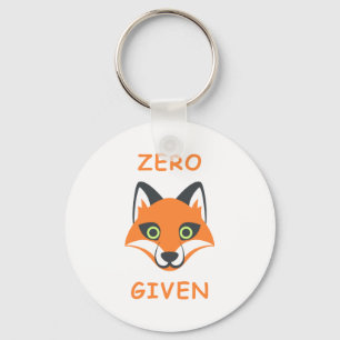 Trendy Zero Fox Given phrase Emoji Cartoon Key Ring