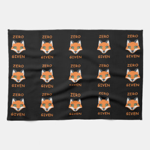 Trendy Zero Fox Given phrase Emoji Cartoon Tea Towel