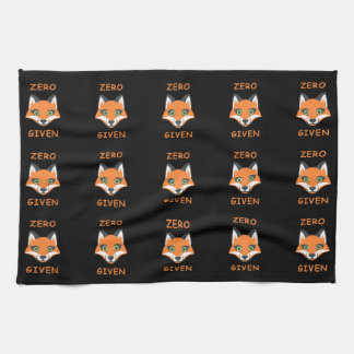 Trendy Zero Fox Given phrase Emoji Cartoon Tea Towel