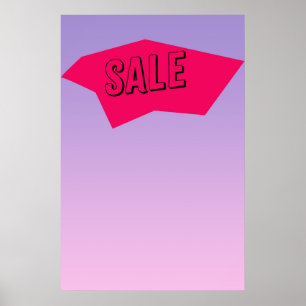Trendy Zine Style Sale Sign Paper Cut-Out 