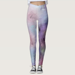 TrendyPink Blue Purple Pastel Colours Template Chi Leggings