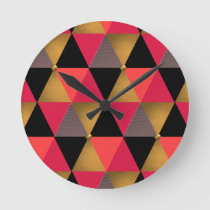 Trent Colour Coral ,rose,ambra, Round Clock