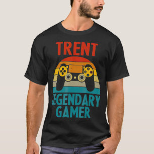 TRENT Gift Name Personalised Funny Gaming Geek Bir T-Shirt
