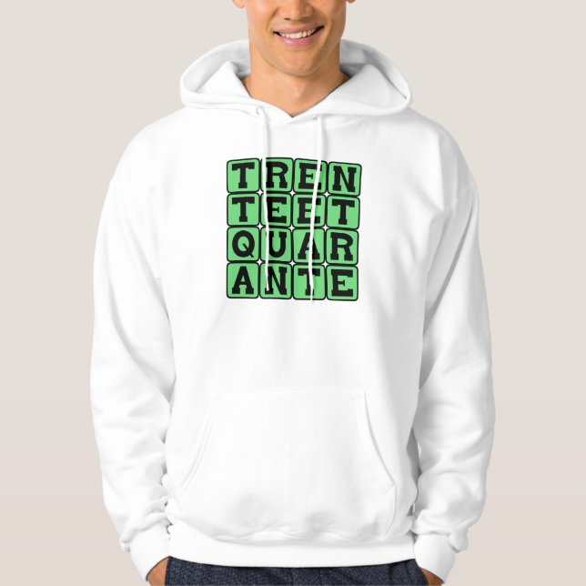 Trente Et Quarante, French Card Game Hoodie (Front)