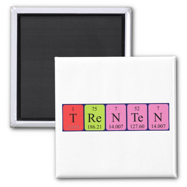 Trenten periodic table name magnet (Front)