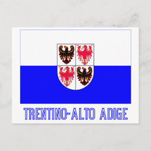 Trentino-Alto Adige flag with name Postcard