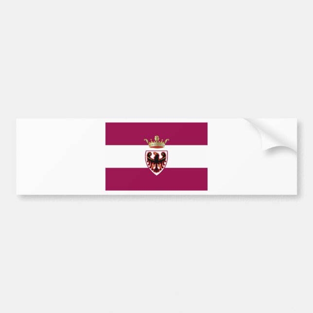 Trentino (Italy) Flag Bumper Sticker (Front)