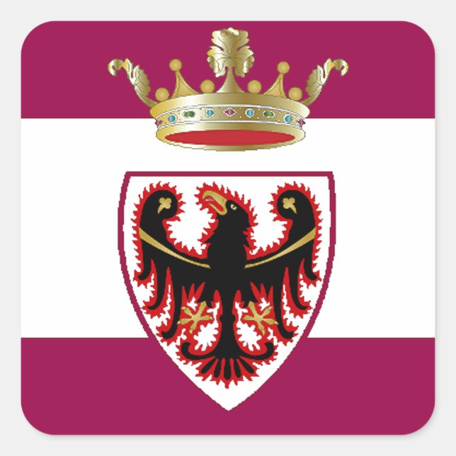 Trentino (Italy) Flag Square Sticker (Front)