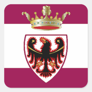 Trentino (Italy) Flag Square Sticker