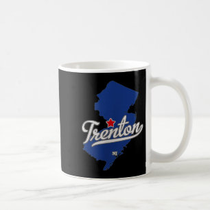 Trenton New Jersey Nj Map  Coffee Mug