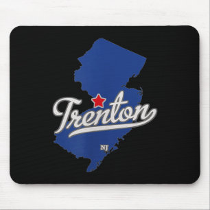 Trenton New Jersey Nj Map Mouse Mat