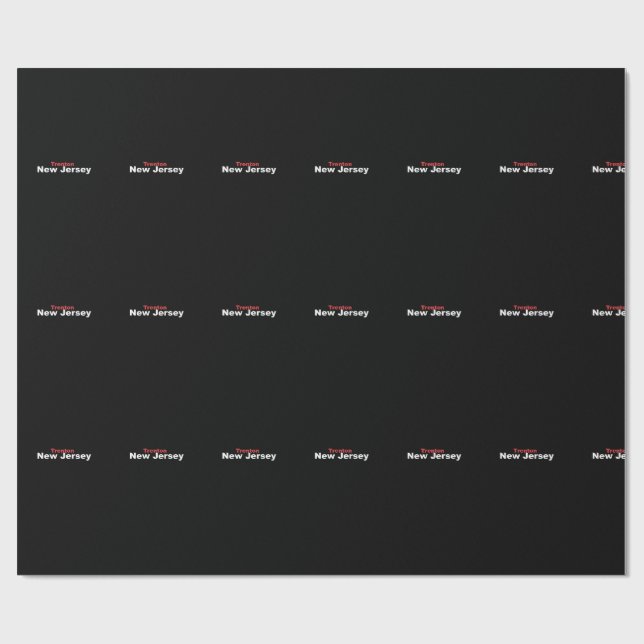 Trenton, New Jersey Wrapping Paper (Flat)