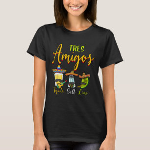 Tres Amigos Tequila Salt Lime Cinco De Mayo T-Shirt