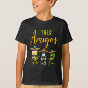 Tres Amigos Tequila Salt Lime Cinco De Mayo T-Shirt