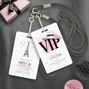 Trés Chic Parisian Sweet 16 ID1162 Badge ID Badge