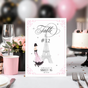 Trés Chic Parisian Sweet 16 ID1162 Table Number