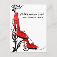 Tres Chic Red High Heels Art Nouveau Design
