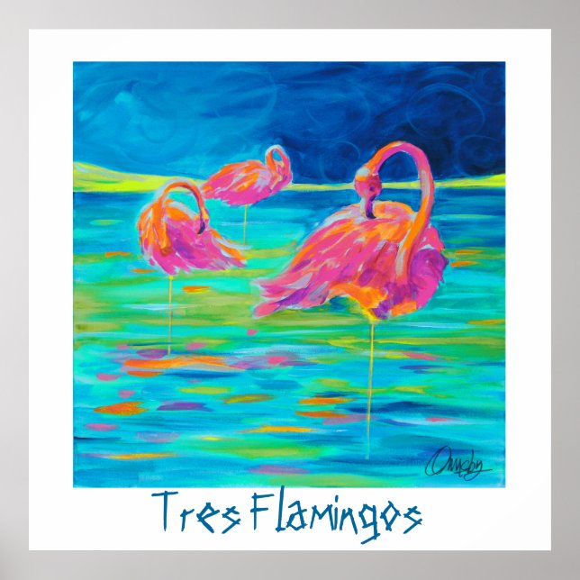 Tres Flamingos poster (Front)