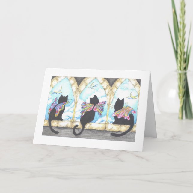 Tres Gatos ... 3 Cats Card (Front)