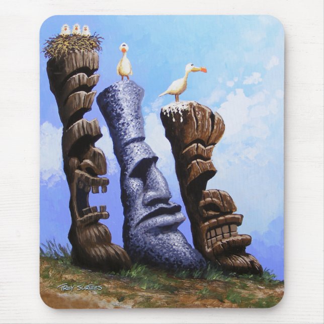 "Tres Hombres Tikis" Mouse Mat (Front)