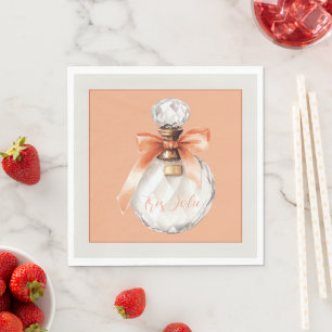 Très Jolie (very pretty) Perfume Bottle Ribbon Napkin
