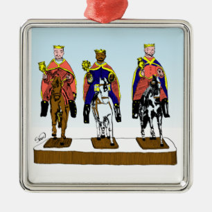 Tres Reyes Magos/ Three Wise Men Metal Tree Decoration