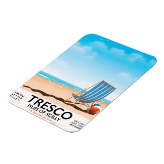 Tresco Isles of Scilly vintage train poster Magnet