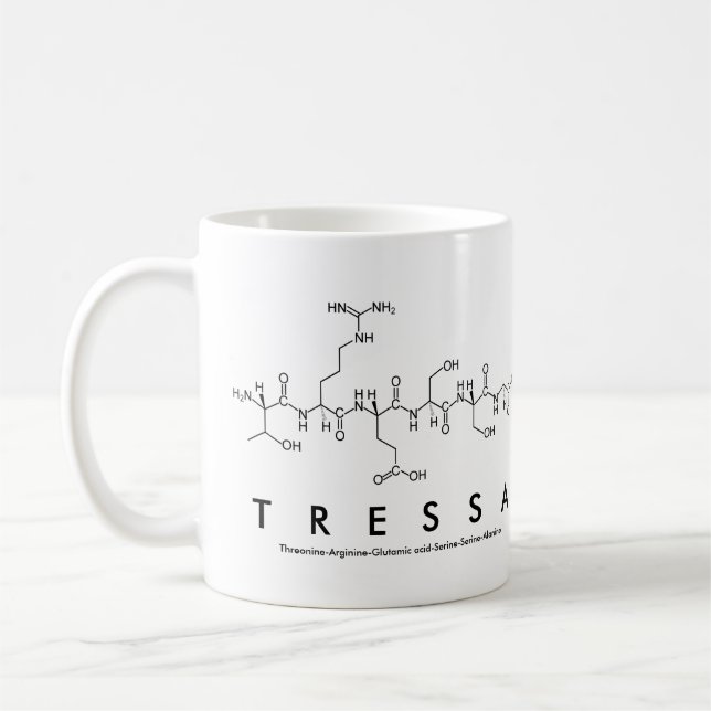 Tressa peptide name mug (Left)