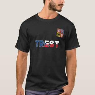 Trest Czech Republic Heart Flag Lion Coat Of Arm E T-Shirt