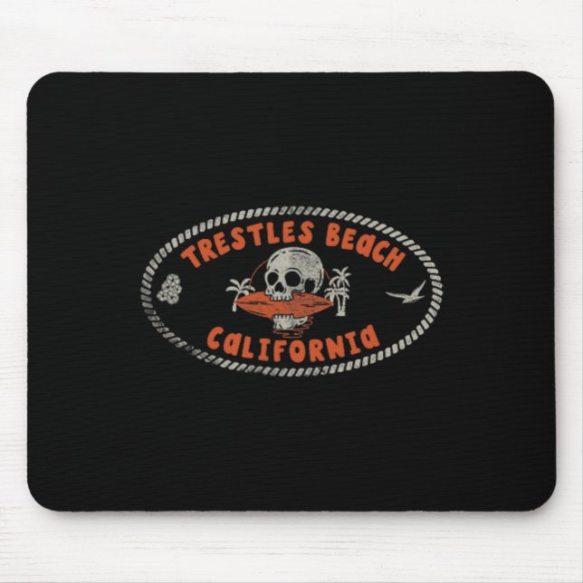 Trestles Beach California Ca Retro Surfer Front An Mouse Mat (Front)