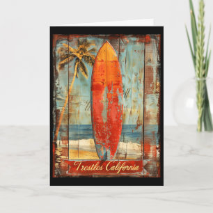 Trestles California Surfer Surfing Vintage Souveni Card