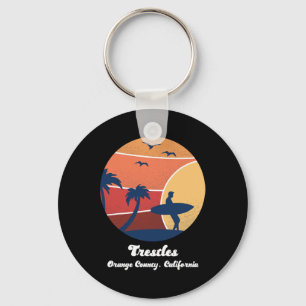 Trestles Orange County California Surfing Vintage Key Ring