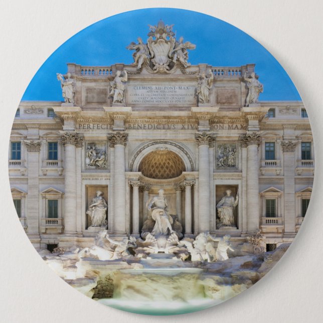 Trevi fountain 6 cm round badge (Front)